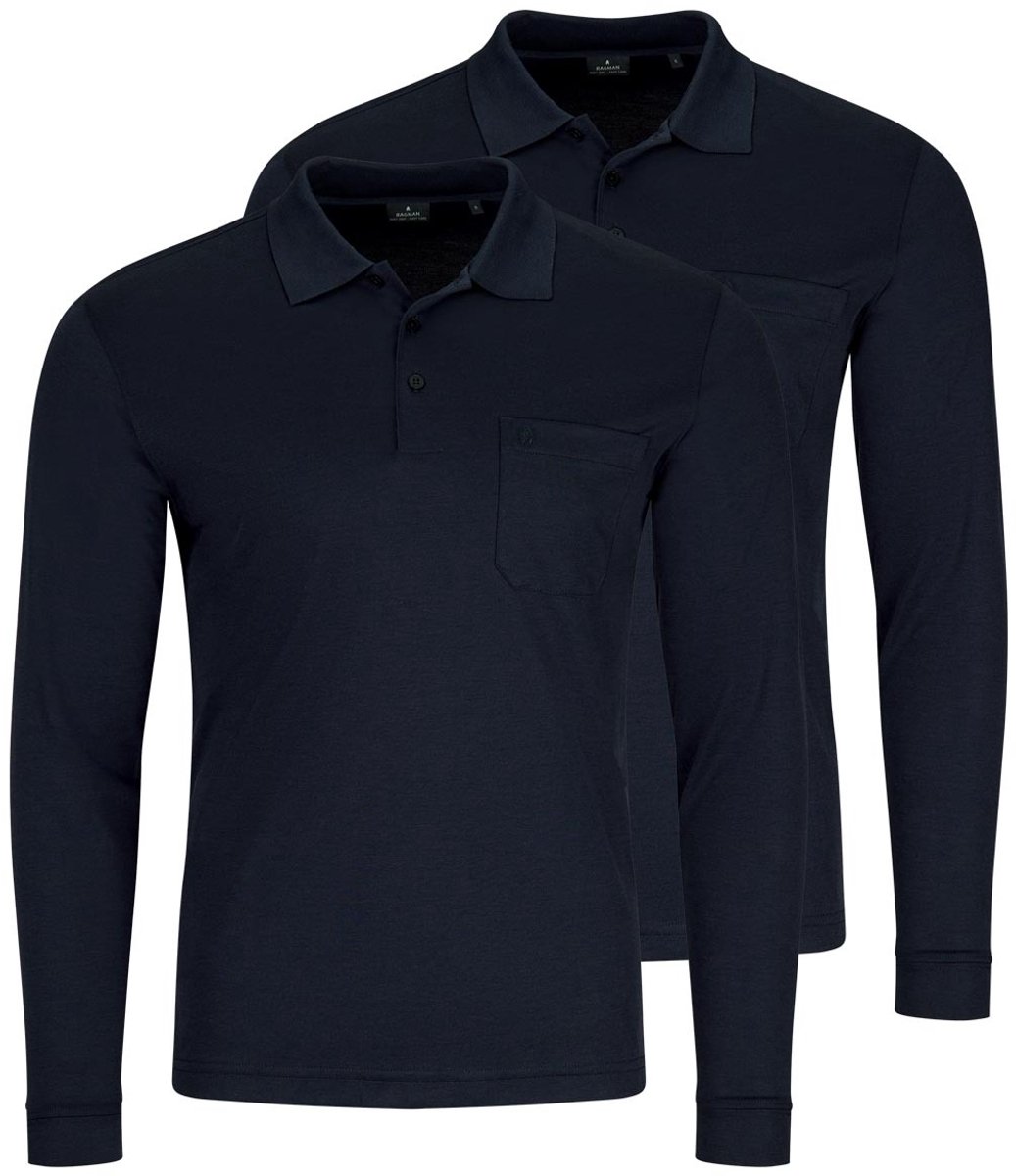 RAGMAN Heren poloshirt 2 pack Basic