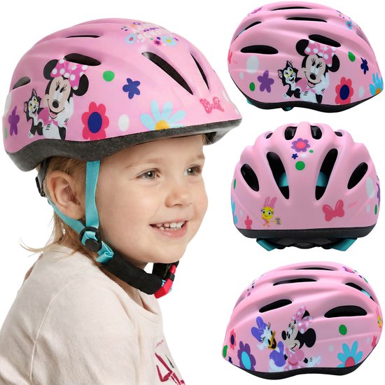 DISNEY Minnie Mouse Veilige fietshelm voor meisjes, verstelbaar 48-52 cm