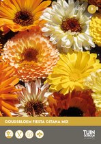 Goudsbloem Zaden Fiesta Gitana Mix – Calendula Officinalis – ±90 Zaden – Eetbare Bloemen – Lage Dubbele Bloemen – Zomerbloeier – Voor Tuin, Balkon en Pluktuin - Tuin de Bruijn® zaden