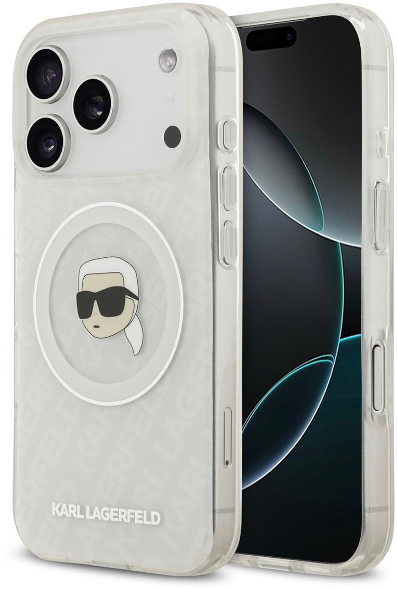 Karl Lagerfeld Back cover voor Apple iPhone 17 Pro in de kleur Transparent