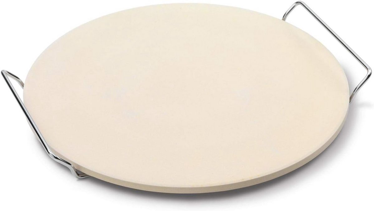 Pizzasteen met Serveerplaat voor Extra Krokante Bodem, Diameter 33 cm