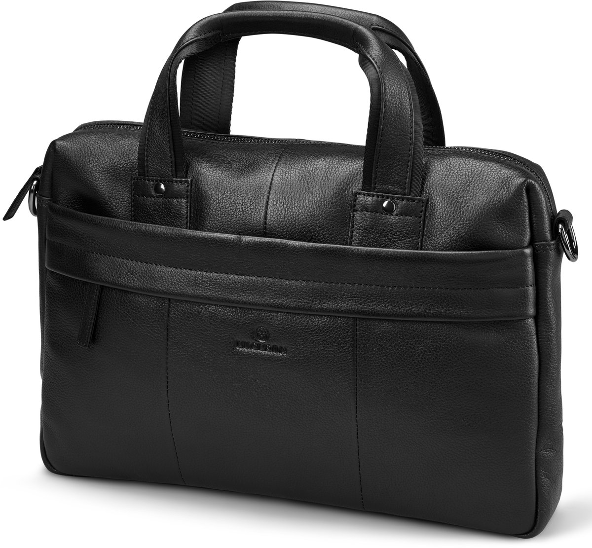 Zwarte laptoptas van volnerfleer