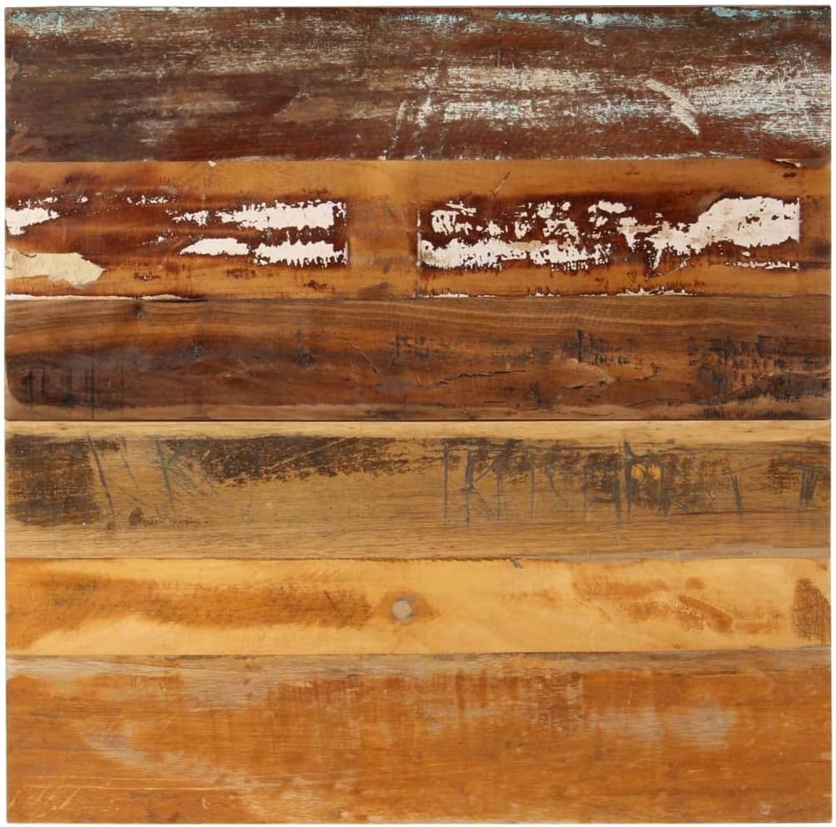 Vierkant Tafelblad Massief Gerecycled Hout 70x70 cm voor Eettafel of Tafel