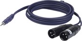 DAP Audio Aux naar XLR Overgangskabel 1,5m - Mini Jack stereo naar 2x XLR Male - 1,5m