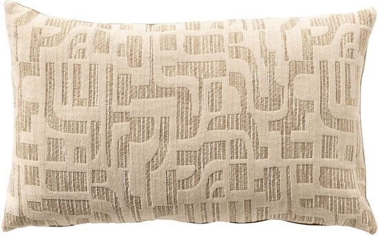 Dutch Decor FABIA - sierkussen 30x50 cm - Sesame - bruin, beige - Inclusief binnenkussen - Luxe kussens voor woonkamer & bank