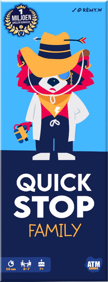 Quickstop Family - ATM Gaming – Kaartspel voor gezin & kinderen – Familiespel met letters en categorieën – 2-7 spelers – vanaf 8 jaar — afbeelding 4