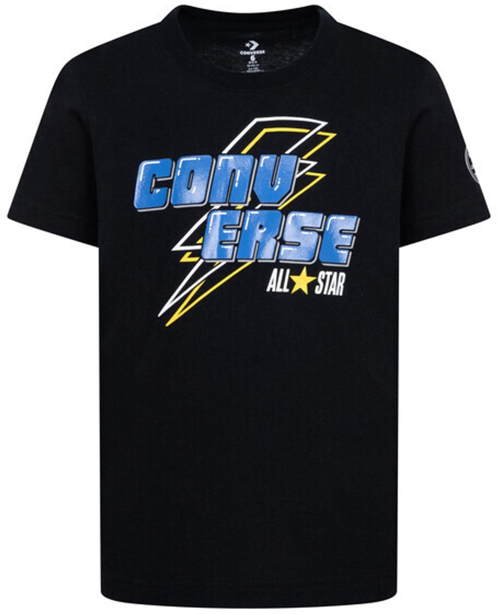 Kinder-T-shirt Converse Lightning Bolt S Zwart
