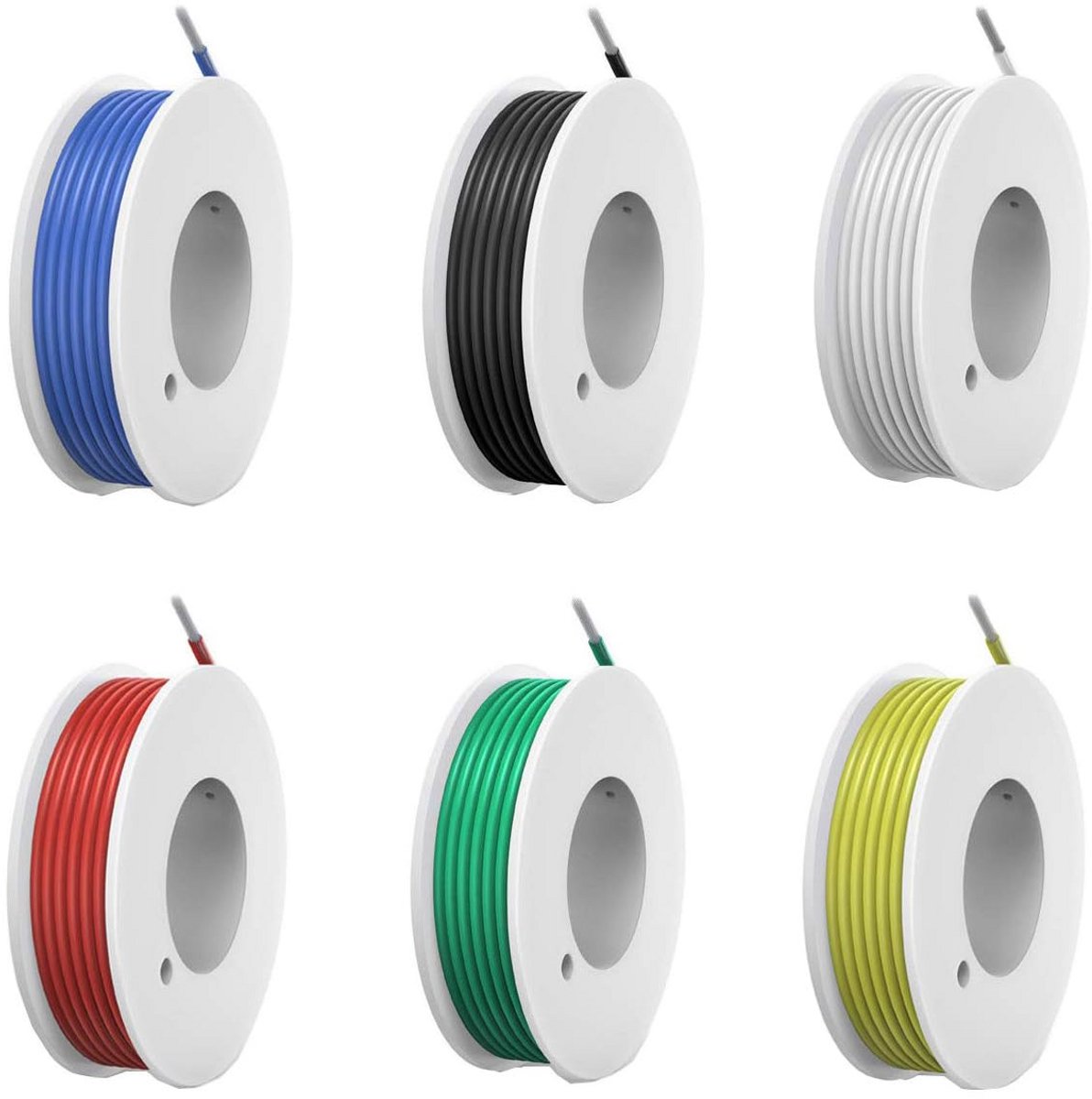 Elektrische Siliconen Draad Set 6 Kleuren 26 AWG Flexibele Aansluitkabel