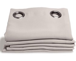 MOONDREAM LumenControl™ Verduisteringsgordijn | Licht+zonwering | EU-fabricaat | Oogjes | Grijs MC17 | 140B x 260L cm