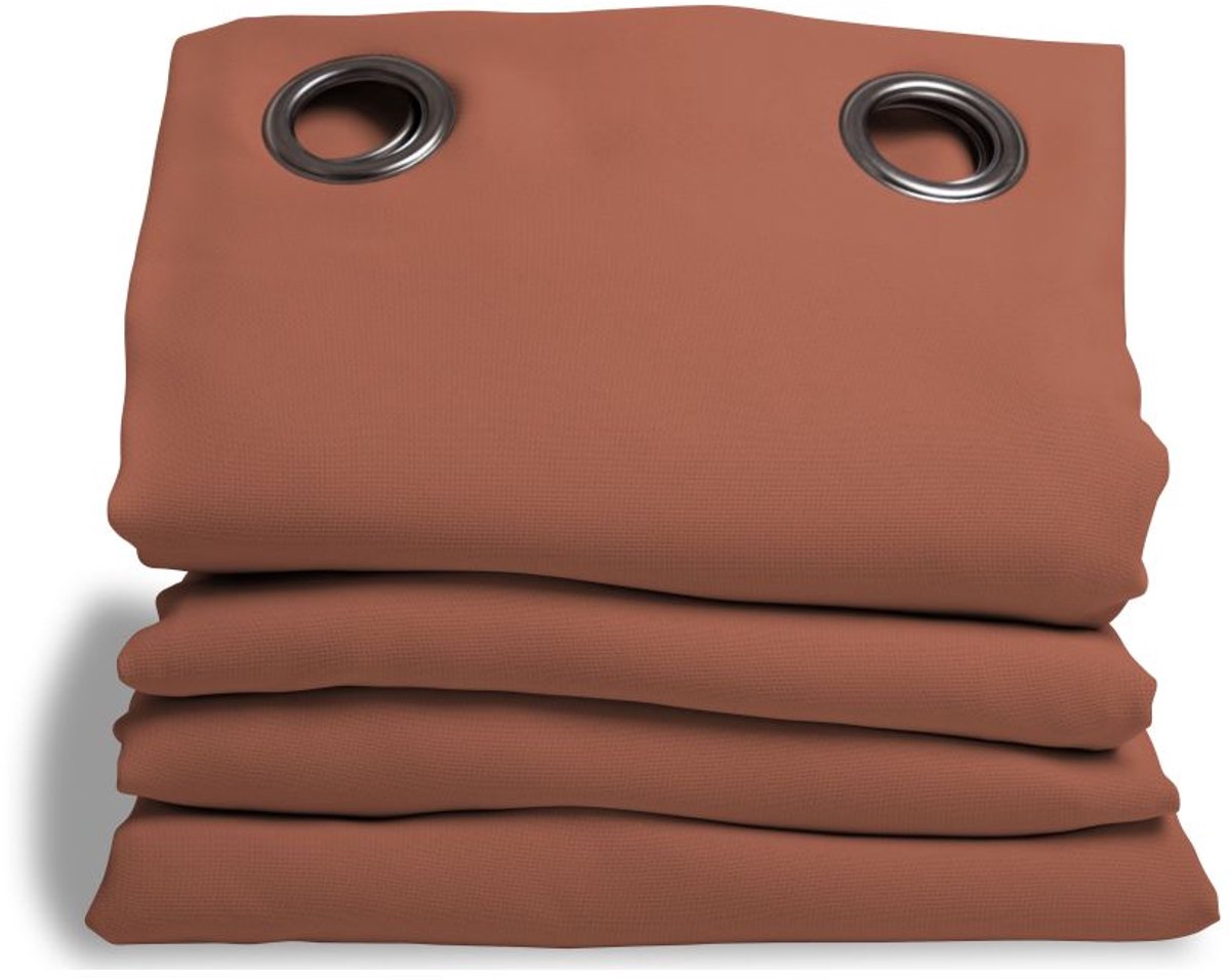 MOONDREAM DecibelControl™ 3in1 Anti-Ruisgordijn | Geluidsisolatie | Thermo Winter+Zomer | 100% Verduisterend | Gepatenteerde Technologie | EU-fabricaat | Oogjes | Rood MC7005 | 140B x 260L cm