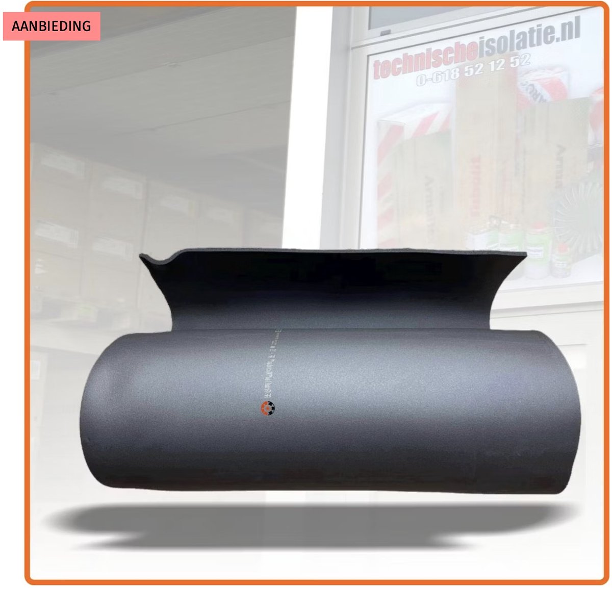 ArmaFlex XG - NIET ZELFKLEVEND, rol 1x15m isolatie dikte 6mm zwart [15m2/rol]