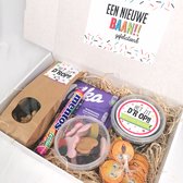 "Het zit d'rop" Nieuwe Baan - Cadeaupakket met Milka, Drop & Snoep - Nieuwe baan Felicitatie Pakket - Snoepcadeau