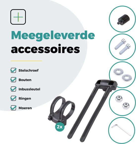 Voltano Ringslot Bevestigingsset - Zwart - Flexibele Montageset Ringsloten - Universeel van Voltano — afbeelding 4