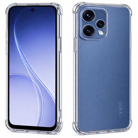 Coque de téléphone OPPO transparente, avant et arrière avec découpe pour appareil photo.