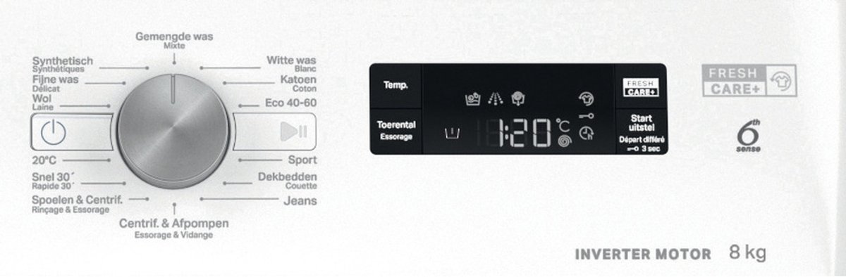 Whirlpool FFS 8469 BV BE - Wasmachine - 8 kg capaciteit - Freshcare+ steam — afbeelding 3