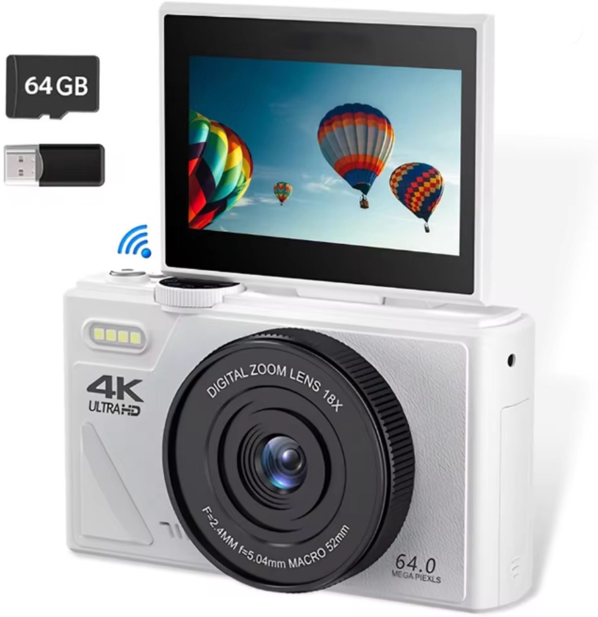 NBAP® Fototoestel voor Kinderen - Digitale Camera - Compact- Zilver