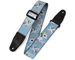 Levys Leathers MPS2-132 polyester gitaarband met print - eenhoorns