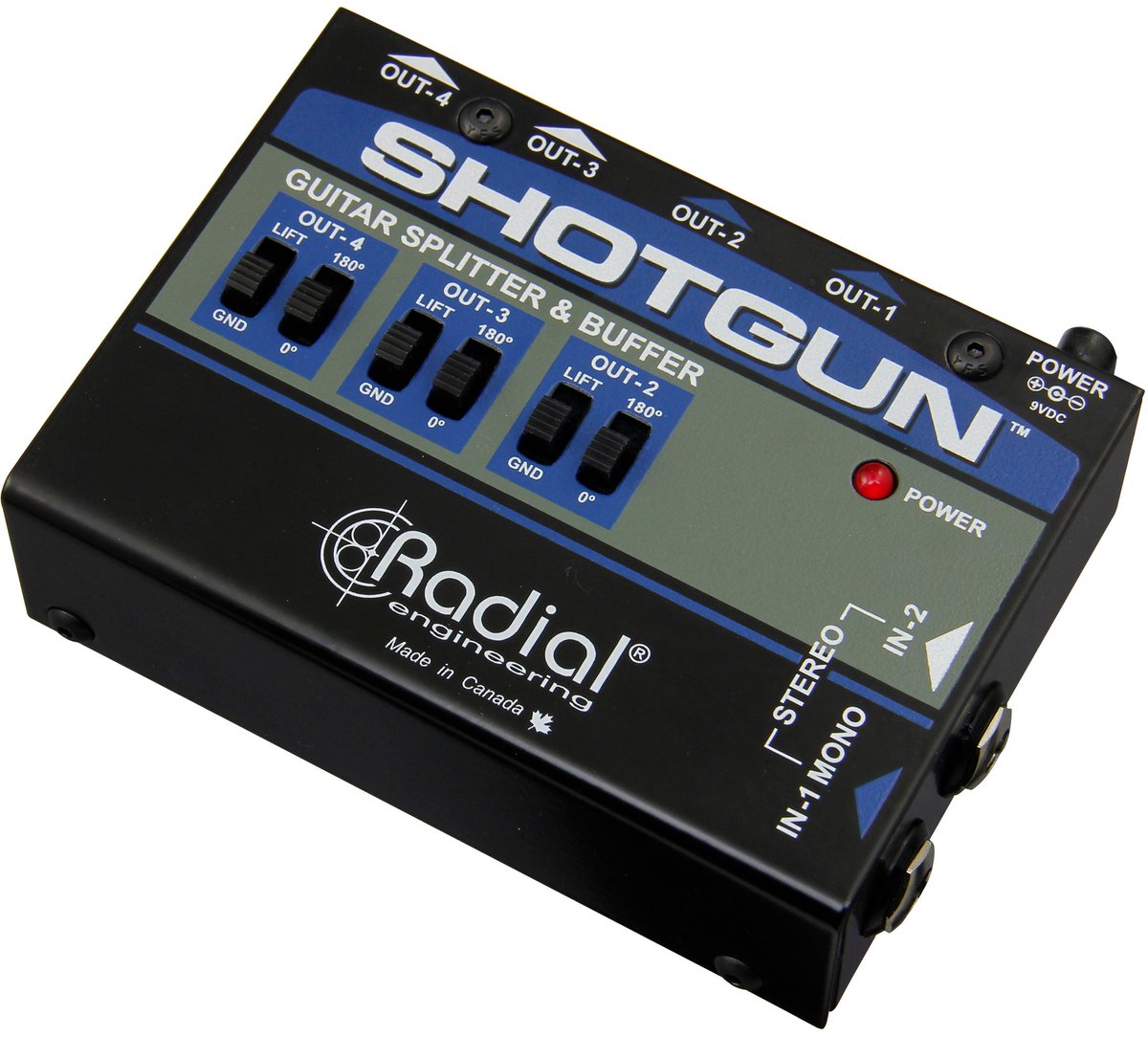 Radial Shotgun signaalsplitter & buffer