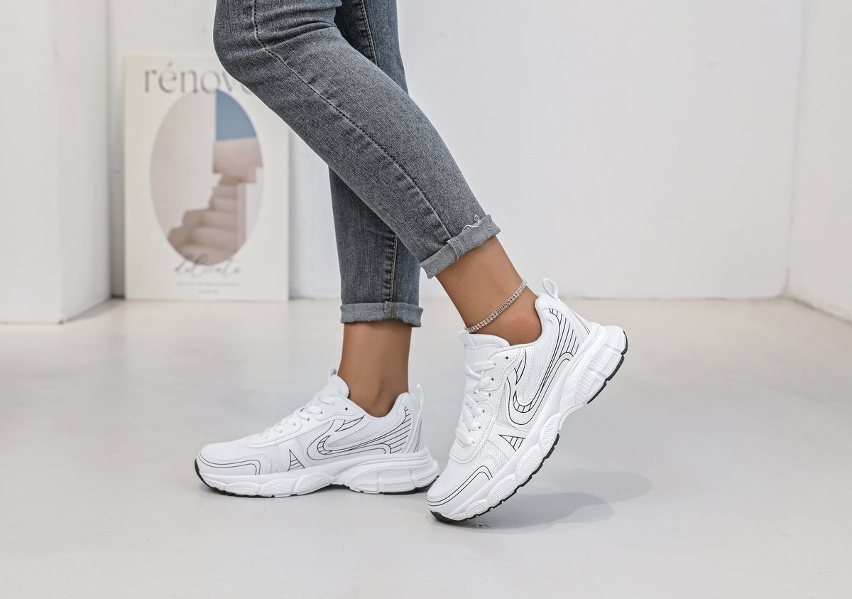 Sneakers Dames Sneakers Wit1-Maat-38
