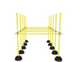 ACXIN Agility Jump Bar Set - 100 cm - geel PVC staven - met zwarte ABS voeten - voor training
