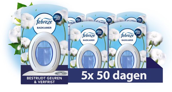 Ambi Pur Petit Coin Et Salle De Bains - Pureté De Coton - Désodorisant - 5x
