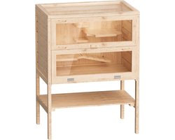 AMA® Hamsterkooi - Knaagdierkooi - Knaagdierkooi - Inklapbare Deksel - 60x40x80cm
