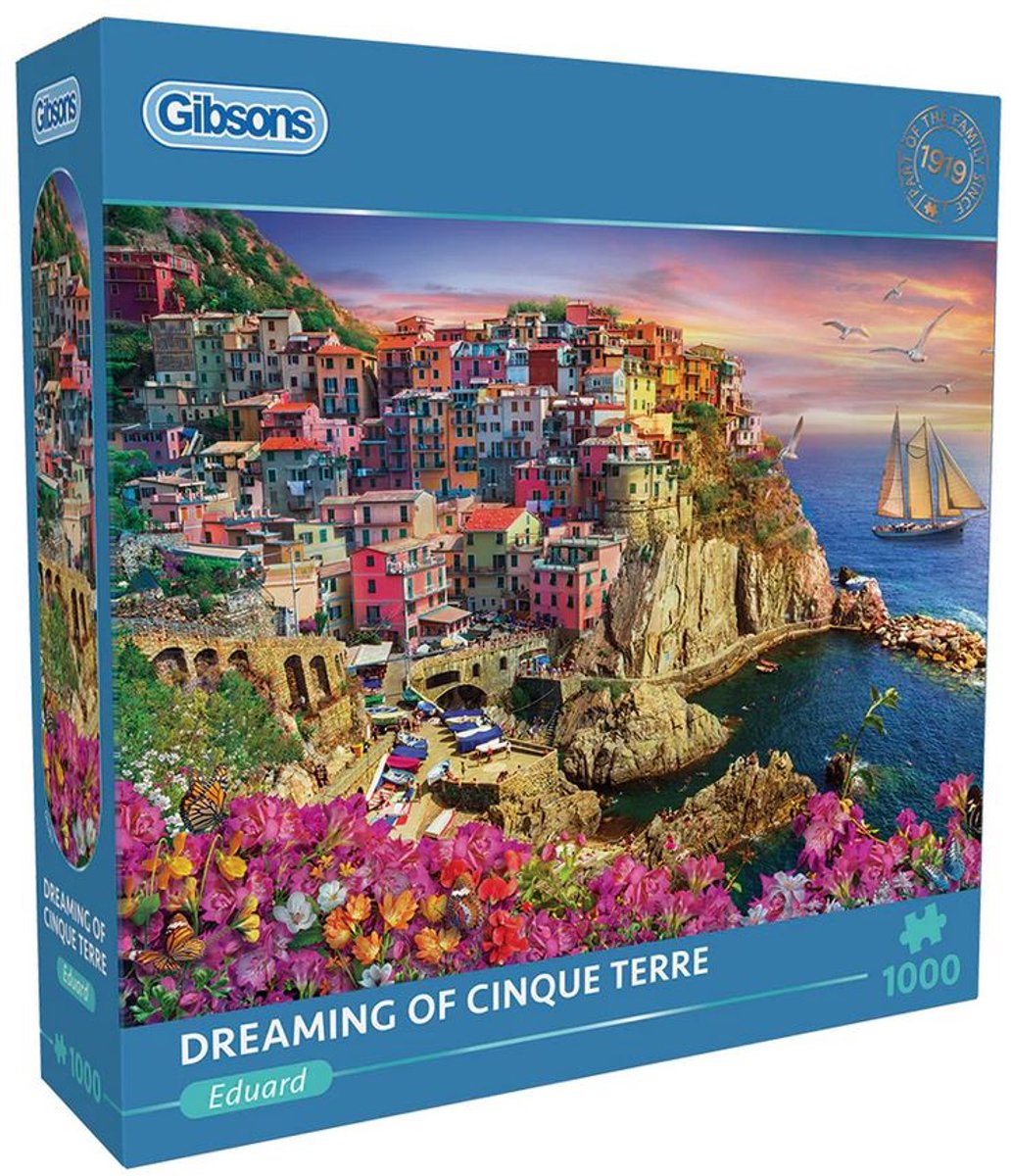 Gibsons - Dreaming of Cinque Terre (door Eduard) - 1000 stukjes 68×49cm (b×h) - Legpuzzel voor volwassenen