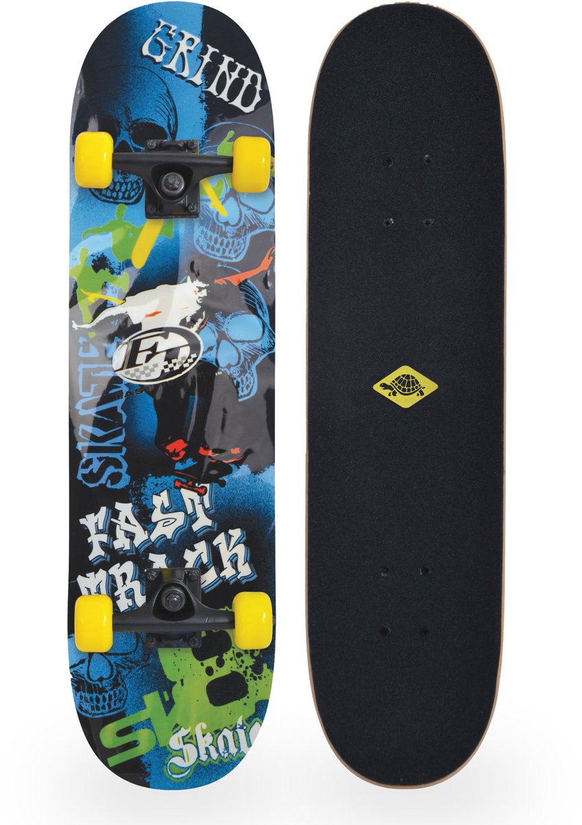 Schildkröt skateboard 31 inch Fast Track recreatie skateboard. Multicolor