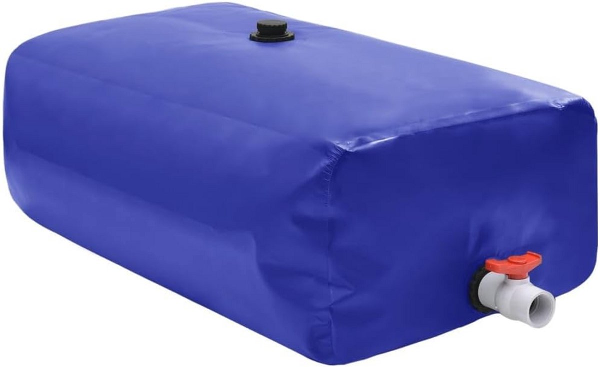 Opvouwbaar Waterreservoir 670 Liter PVC met Kraan voor Regenwateropvang