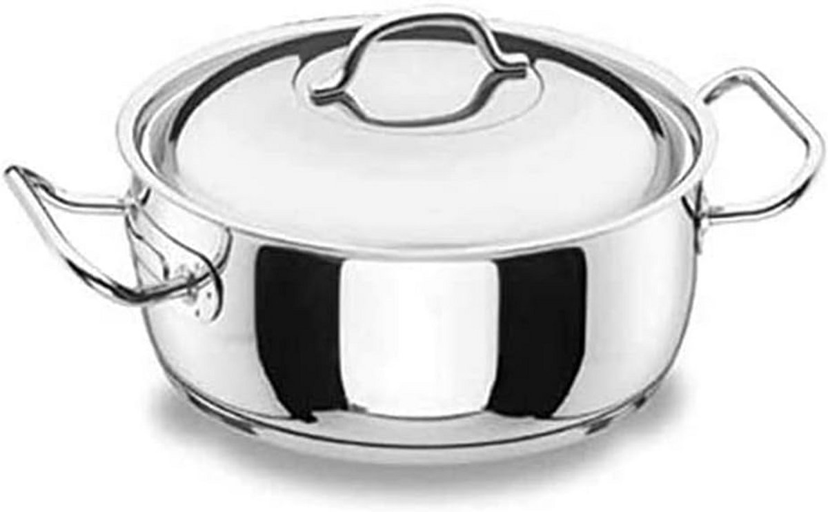 Professionele Kookpan met Deksel 20 cm - Hoge Kwaliteit Aluminium