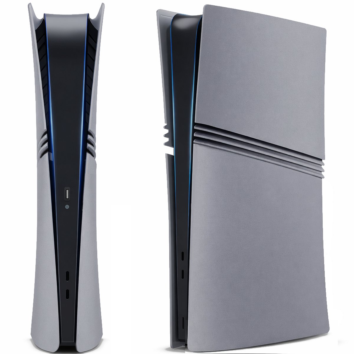 Playstation 5 Pro Faceplates Digital Edition (niet geschikt voor standaard PS5 & PS5 Slim) - Inclusief Mid Skin - Accessoires - Faceplate - Cover - Plate - Skin - Retro - 30th Anniversary Grey