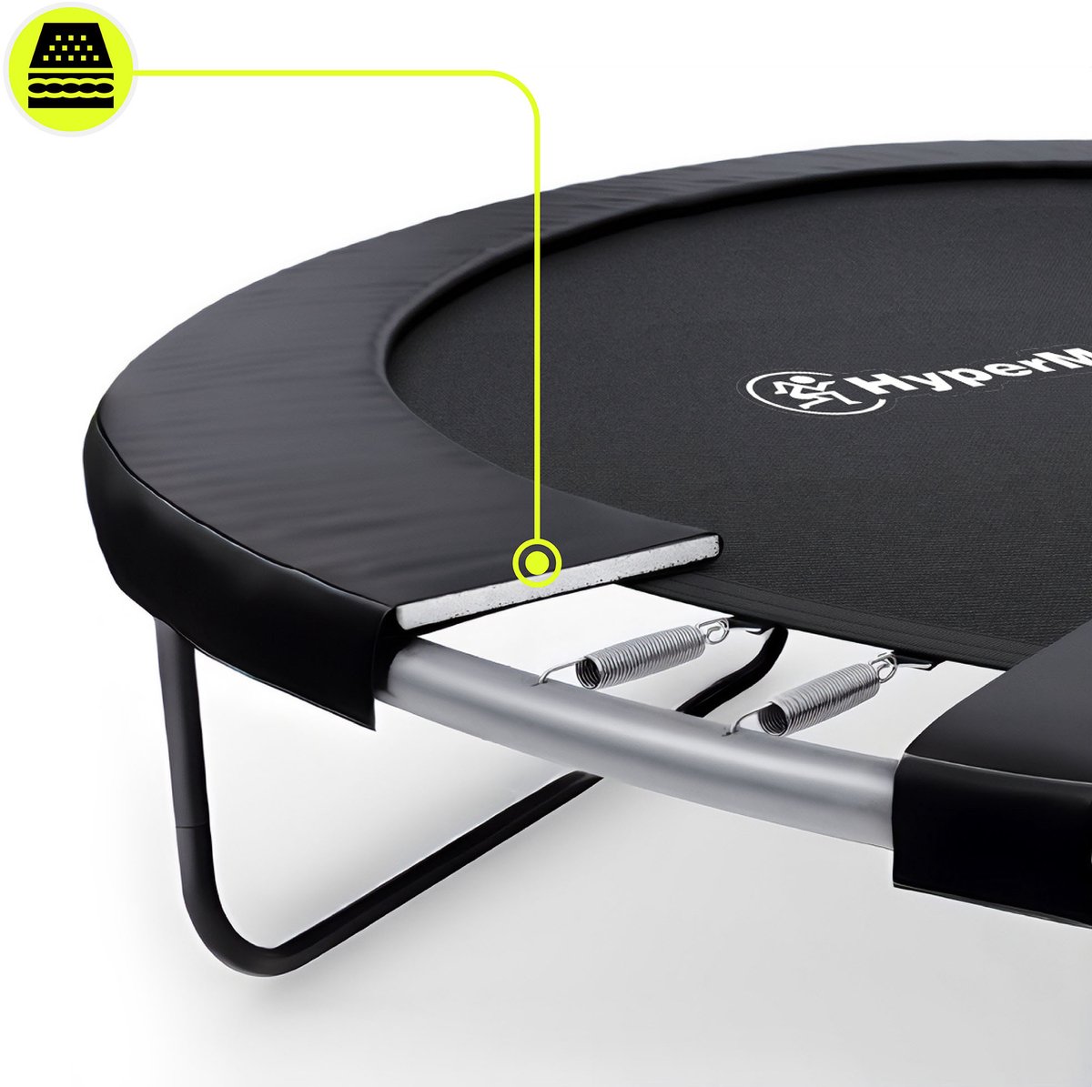HyperMotion Kindertuintrampoline 3+, trampoline met ladder en binnennet voor huis en tuin, kinderspeelplaats, kindertrampoline, dubbele poten, 487 cm, 16 ft — afbeelding 17