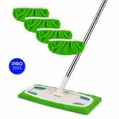 Greensweep Compatible Avec Swiffer - Serpillière Premium Incl. 4 Chiffons - Green Sweep Mop - Namado Green Sweep Mop - Chiffons de Serpillière en Coton Réutilisables - Nettoyant pour Sol - Balai à Franges - Serpillière