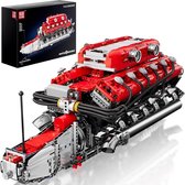 Mould King 10169 V12 XL Engine mega bouwpakket | City Racing champions adventure | Creator speed motor modelbouw | Expert technic speelgoed bouwpakketten voor kinderen en volwassenen | Motorblok niet geschikt voor Lego | Bouwdoos met 3472 bloks