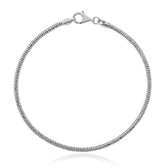 Cavill - Zilveren Armband 925 Sterling Zilver Gerhodineerd - Flexibele Slangenarmband - Elegant Dames Sieraad 20 cm