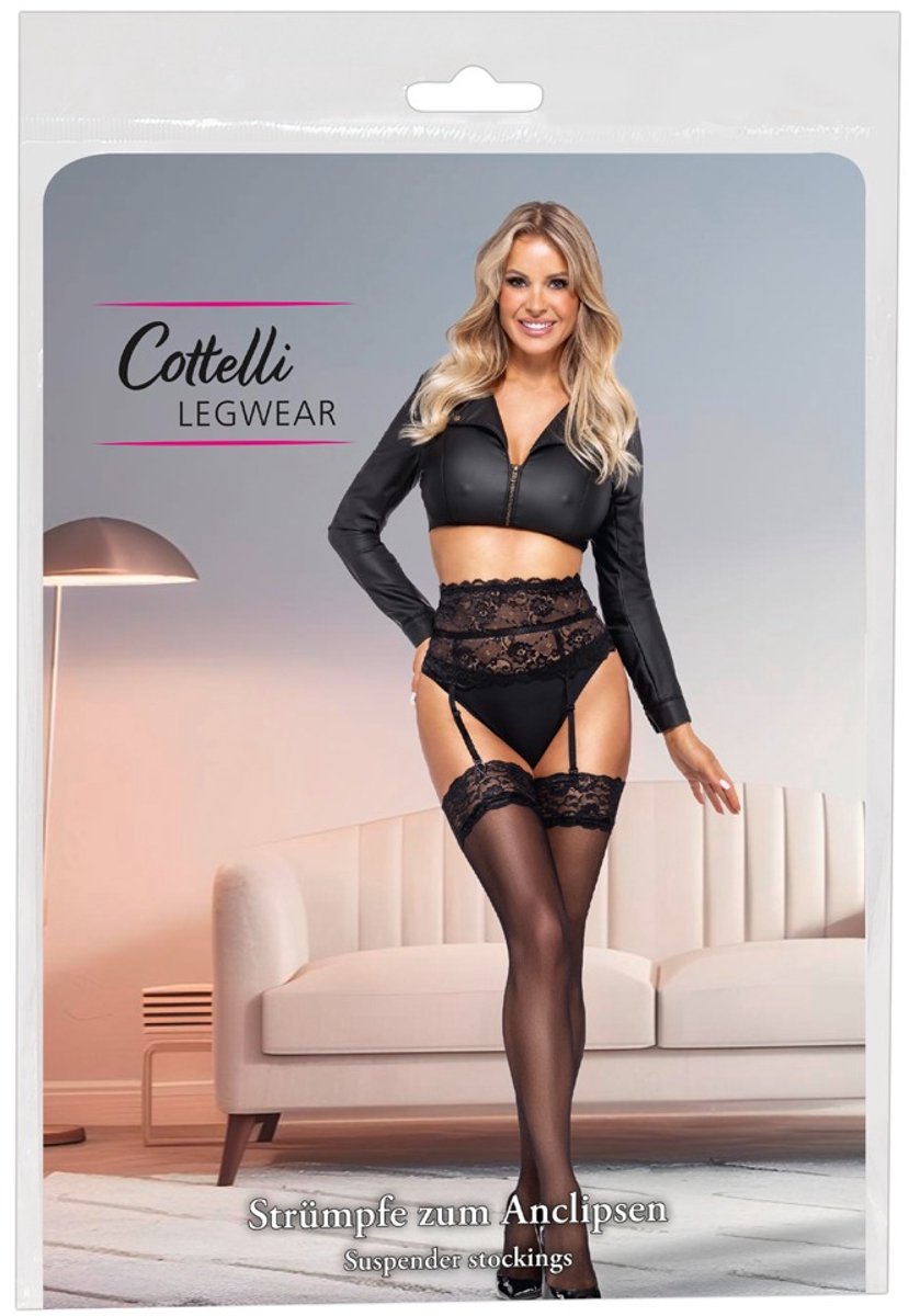 Cottelli Collection Stockings – Zwart