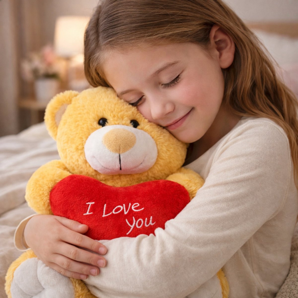 Boncy® Knuffelbeer I Love You - Teddybeer Knuffel met Hart - Pluche Knuffels - Valentijn Cadeau of Baby Teddy Beer - Cadeautje Verjaardag — afbeelding 5