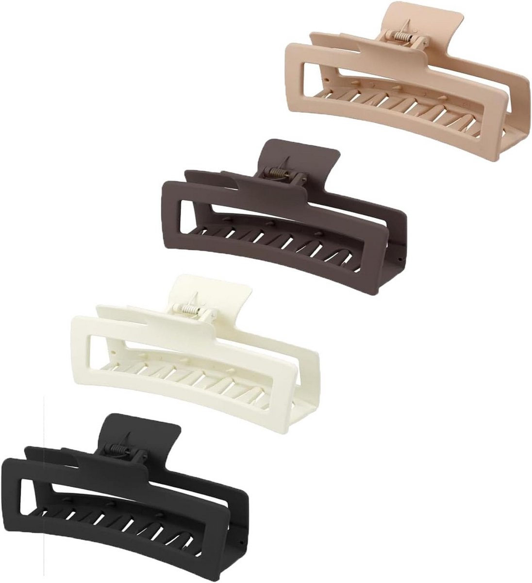 Set van 4 Matte Grote Haarspelden voor Dik en Krullend Haar
