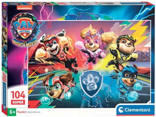 Clementoni - Puzzel - 104 Stukjes - Paw Patrol: The Mighty Movie ...