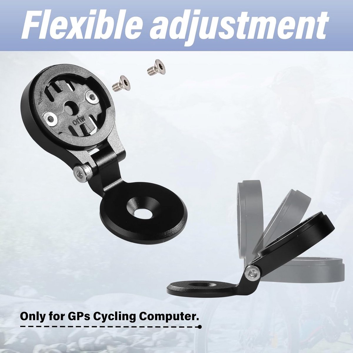 Bicycle Computer Holder for Gar min Wahoo Bryton Mountain Bike Computer Holder Stem Adjustable Bike Computer Holder Bicycle Holder Black thumbnail 2