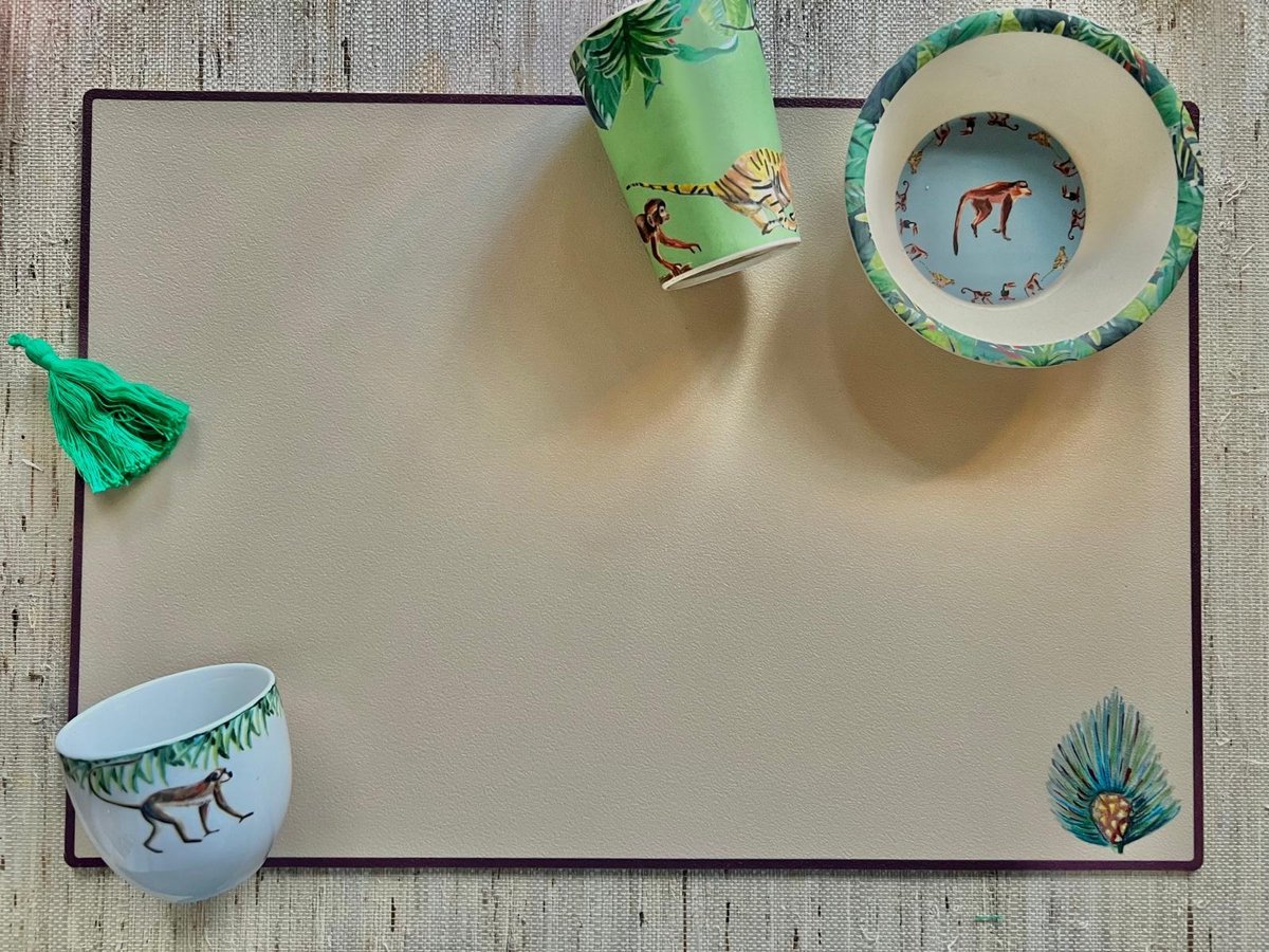 Placemat blauwe bloem