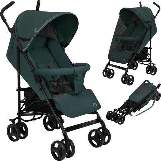 Lionelo Elia - Buggy - Lichte 7kg en Duurzame Kinderwagen - Paraplu Buggy - 5-Punts Gordel - Rijke set - Grote Mand - Muskietennet - Geschikt voor Kinderen tot 15 kg - Verstelbare rugleuning tot Ligpositie en voetensteun - van 6 maanden tot 5 jaar