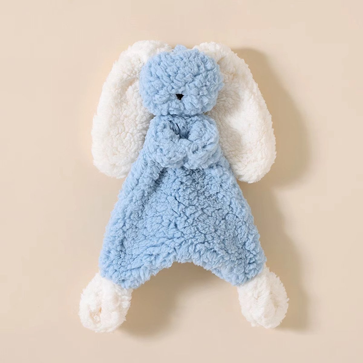 Il Bambini - heerlijke zachte grote knuffel - blauw konijn - met ratel - knuffeldoekje - kraamcadeau - babykado