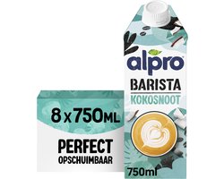 Alpro Barista Plantaardige Kokosmelk - Perfect voor Koffie - Lactosevrij - 8 x 750ml