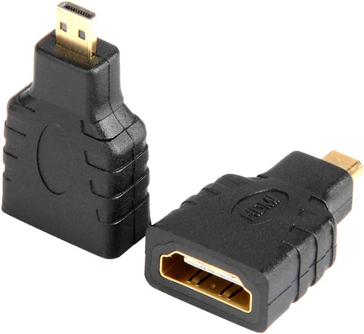 2x Micro HDMI naar HDMI Adapter voor Mobiele Telefoons en Camera's