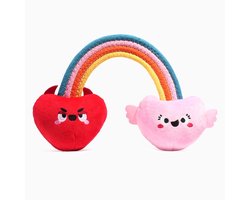 Hugsmart Regenboog Hartjes - Hondenspeelgoed - Roze