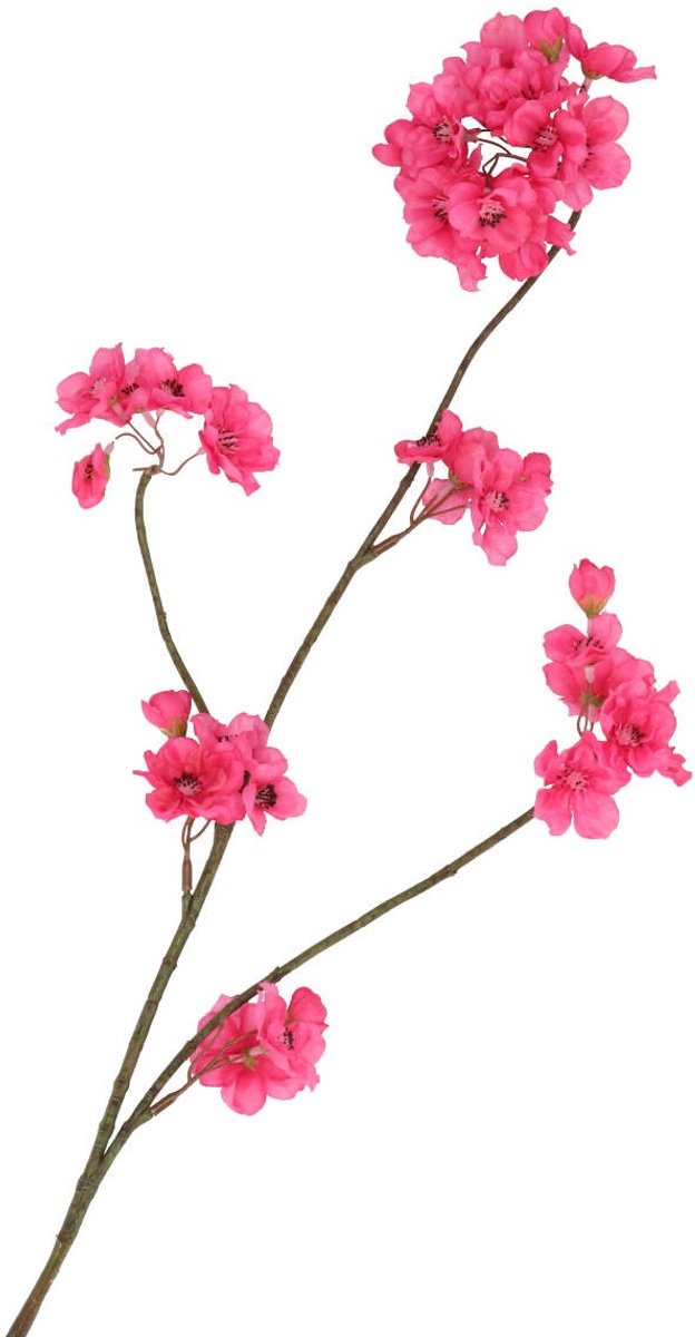 Daan Kromhout - Kunsttak - Silk - Cherry Blossom - Kersenbloesem - Donker roze - Fuchsia - 85CM