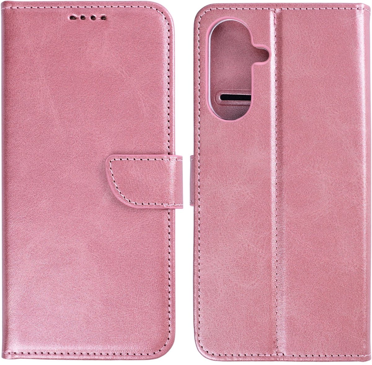 Rixus Bookcase For Samsung Galaxy S26 Plus Pink