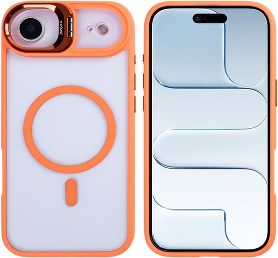 iPhone 17 Air hoesje oranje met Mag...