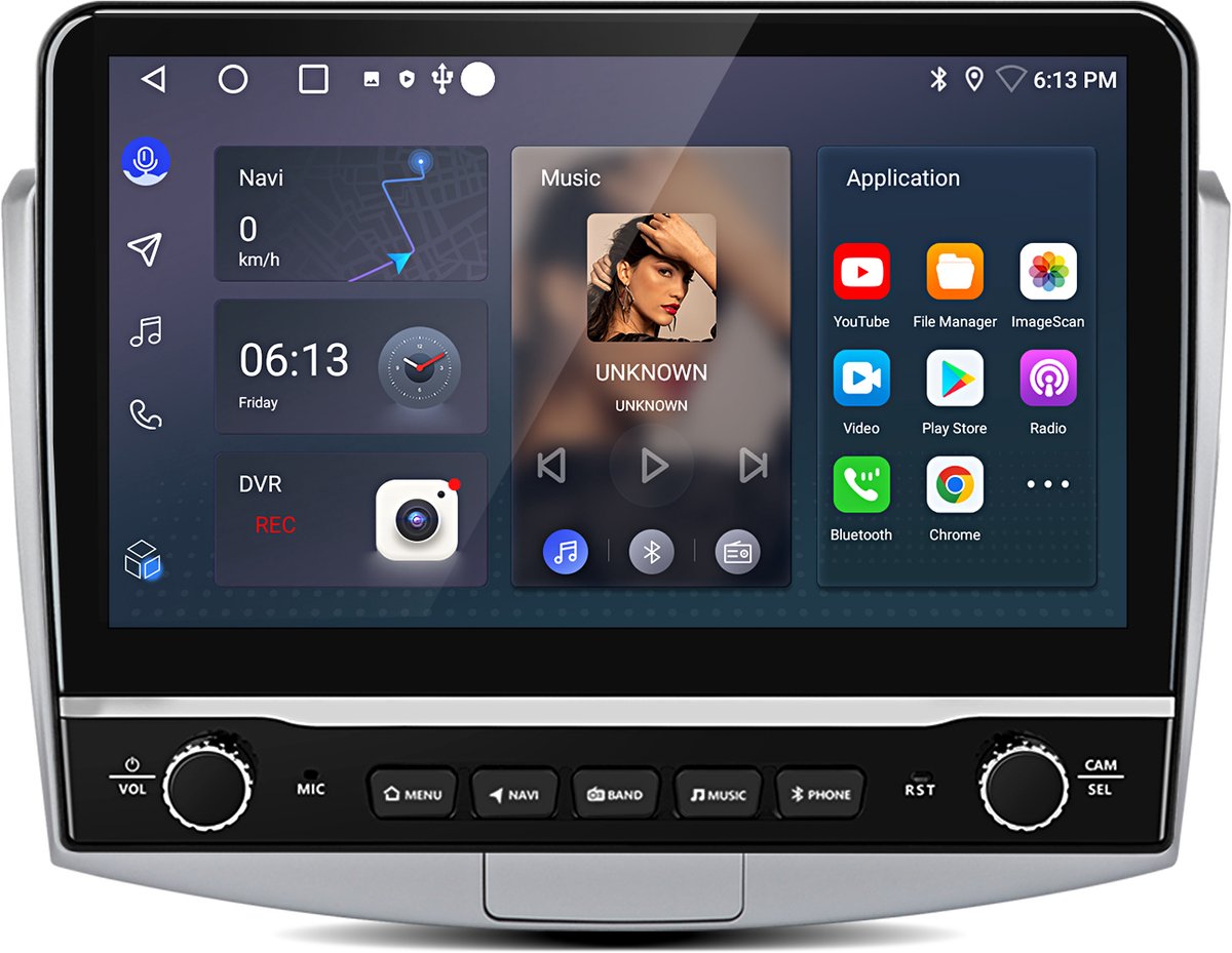 Junsun Android 15 Autoradio Geschikt voor VW Passat B7 CC 2010-2015,2GB+64GB, Draadloze CarPlay, DAB+, GPS-Navigatie, Bluetooth, 10.1-inch Touchscreen, WIFI, DSP, Quad-core processor